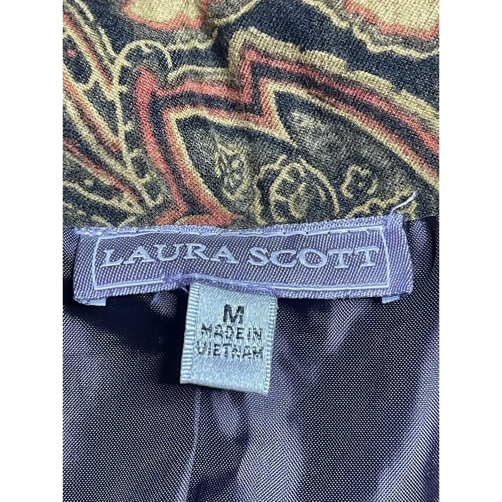 LAURA Scott Brown PAISLEY Blazer‎ Size M Bin11